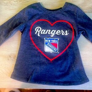 NY Rangers toddler girl long sleeve shirt